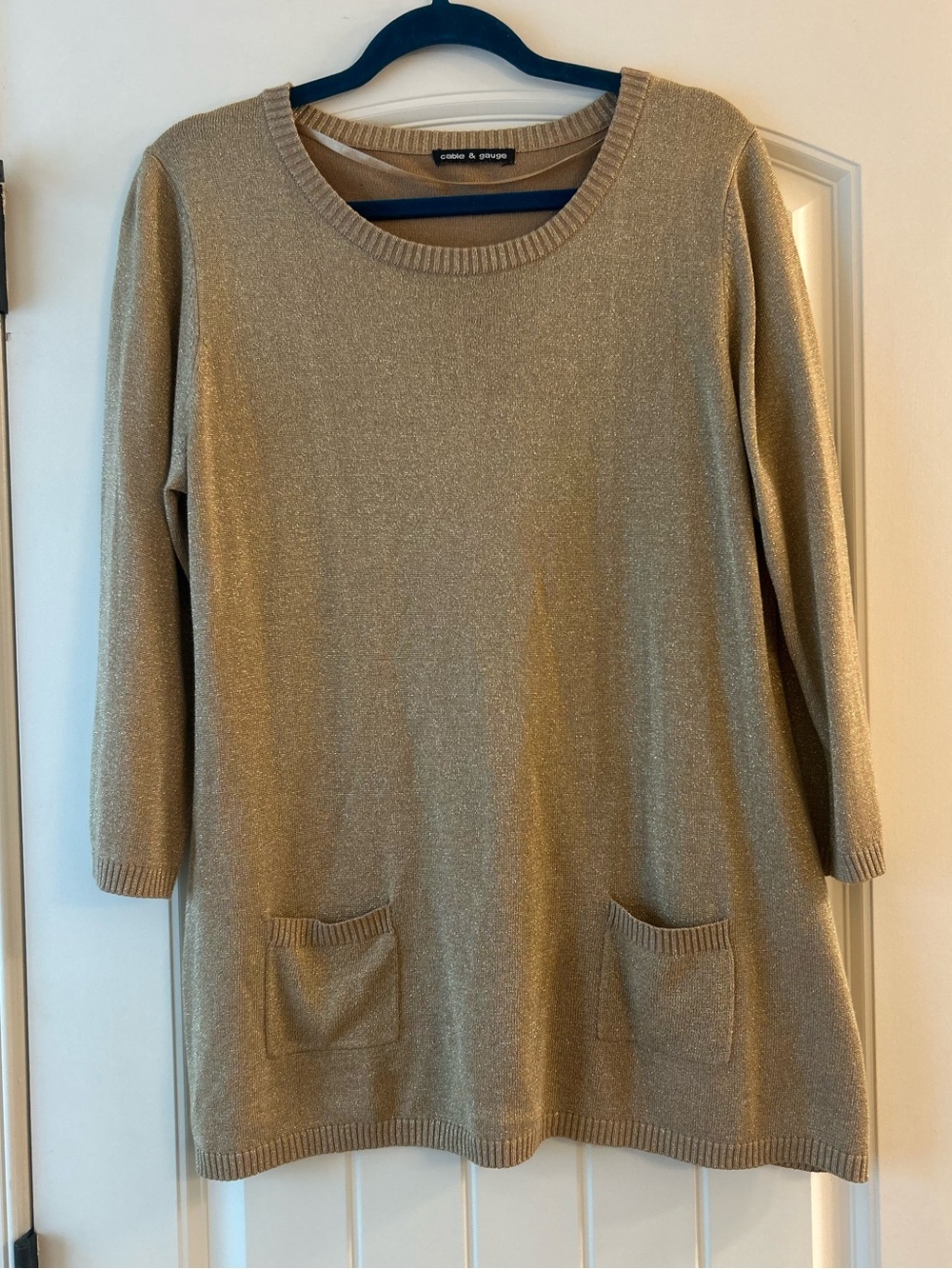 Cable & Gauge Metallic Gold Pocket Tunic